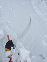 Small Windslabs on West facing slopes