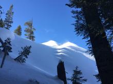 Snow transporting of ridge lines.