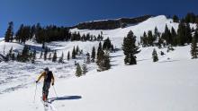 D2.5, R4 avalanche likely triggered by cornice fall off of the center of the cliff.