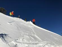 Looking up at Crown of avalanche