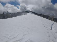 Ongoing wind loading into the afternoon hours after snowfall had stopped.