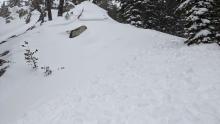 Another avalanche on a nearby steep E-ENE facing slope