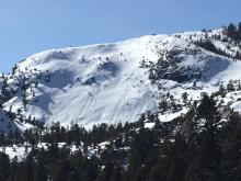 Eagle Creek loose wet avalanches on E aspect terrain at ~7,600'.