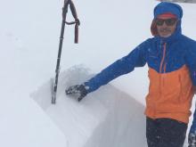 ECTP's on a NE facing wind-loaded test slope at 9800 ft near the top of Tamarack.