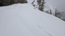 Fragile cornices on the Prolateriate ridgeline.