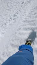 Boot top deep wet snow on a SE aspect at noon