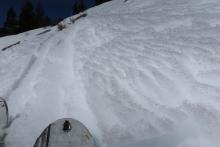 Surface features on south aspect heading up to Talkers peak