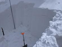 Snow pit profile