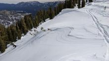 Wind scoured areas on the Talking - Becker ridgeline