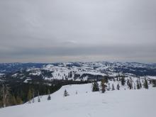 Cloud cover drastically slowing snow surface melt.