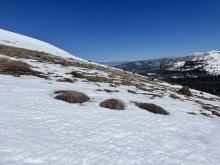 Exposed hazards mid-slope.