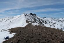 Dry ridge line between Red Lake and Stevens Peak (looking south)