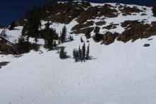 Roller balls on the east face of slope