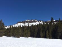 South Side of Castle Peak losing snow quickly