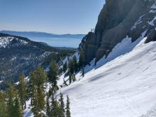 NNE aspect terrain at 8,600' with sufficient solar radiation for established melt freeze.