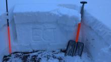 ECTN below the old rain crust on a developing layer of weaker snow