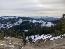 Looking South to Barker Peak and Barker Pass