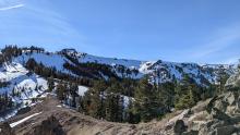 Snow coverage near Tinkers Knob