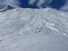 Old Cornice release off the ridgeline of Elephants Back.