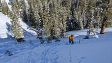 Snowpit tests in the flank and crown of this recent wind slab avalanche revealed no indications of ongoing instability.