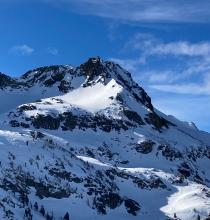 Round Top with an interesting old avalanche visible in the center of the photo