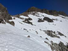 South side of Castle melting out along ridge lines 