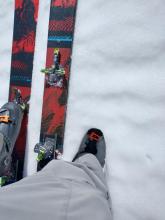 10 am: Deep boot penetration into wet snow at the trailhead.