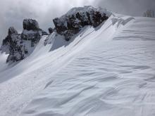 Natural wind slab avalanche on the North side of Castle Peak that occurred yesteday.