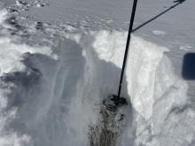 Snow depth @ 7400' at trailhead on 11/10.