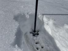 Snow depth @ 7400'  at trailhead on 11/23.