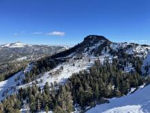 Thinning snow on Elephants Hump.