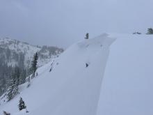 Over-hanging cornice building up.