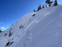 Skier triggered windslab from unknown party. Steep E facing terrain. 