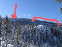 2 natural avalanches that occurred during the storm on Saturday (12/3) night or Sunday (12/4) morning.