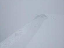 Crown off of Andesite Peak, part of 400' wide wind slab avalanche.