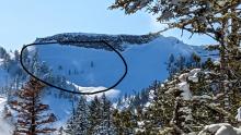 Slab avalanche on "Flat top", Pole Creek