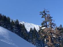 Avalanche on N ridge of Silver