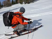 Wet snow on a sunny SE aspect at 7000 ft. 