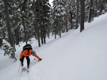 Soft new snow on top of denser snow on top of lighter snow existed in many areas.