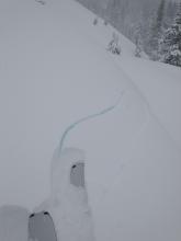 We experienced consistent cracking on F+ over F hard upside down storm snow. 