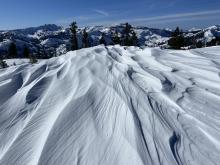 Ridge top wind effect looking South