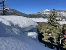 Mid-slope wind drift.