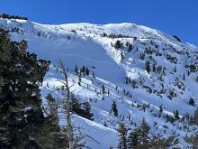 the ridge on the south of crater lake, showing an old crown
