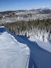 The other side of the wind slab avalnache than failed naturally during the storm on Feb. 5