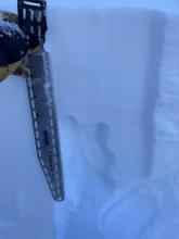 25cms of buried near surface facets on NW aspect @ 7800'.
