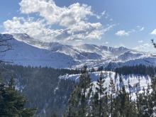 Blowing snow over Donner Summit