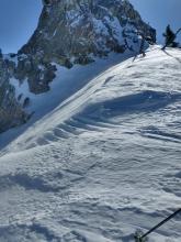 NW winds drifting snow near the summit with little to no new wind slab formation.