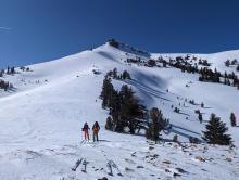 No current wind transport observed on Stevens Peak, and previously wind loaded test slopes did not produce results 