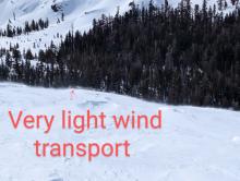 Light wind transport observed