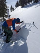 ECTX when testing the upper snowpack on a sheltered NE aspect below treeline.